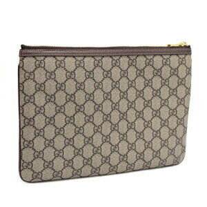 Gucci Ophidia line beige Supreme clutch leather GG bag Sherry